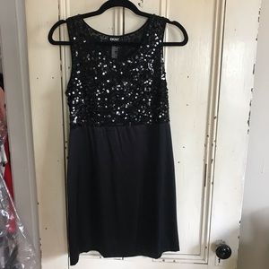 DKNY sequin little black dress